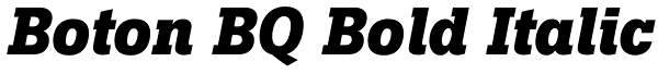 Boton BQ Bold Italic Font