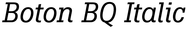 Boton BQ Italic Font