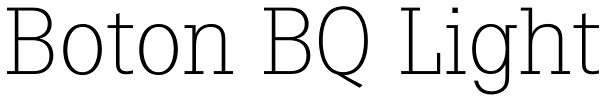 Boton BQ Light Font