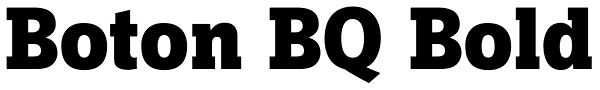 Boton BQ Bold Font