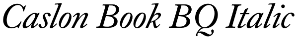 Caslon Book BQ Italic Font