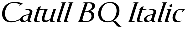 Catull BQ Italic Font