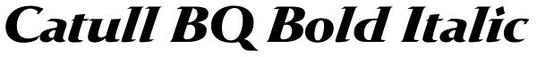 Catull BQ Bold Italic Font