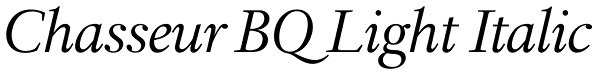 Chasseur BQ Light Italic Font