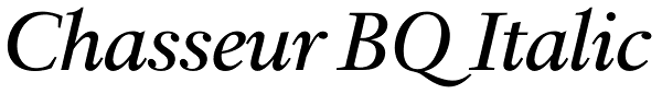 Chasseur BQ Italic Font