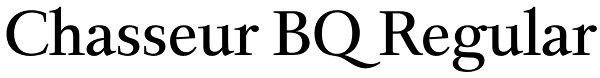 Chasseur BQ Regular Font