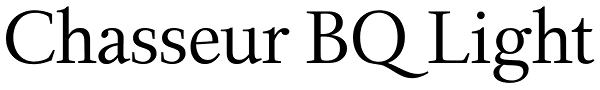 Chasseur BQ Light Font