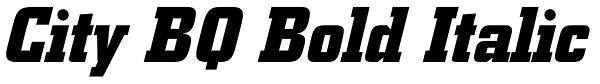 City BQ Bold Italic Font