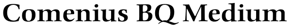 Comenius BQ Medium Font