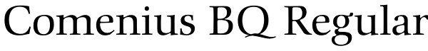 Comenius BQ Regular Font