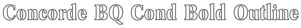 Concorde BQ Cond Bold Outline Font
