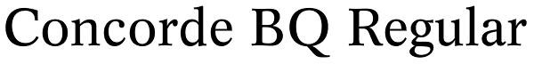 Concorde BQ Regular Font