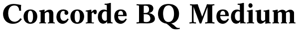 Concorde BQ Medium Font