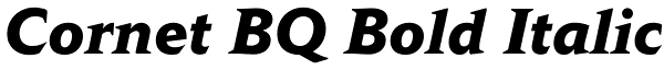 Cornet BQ Bold Italic Font
