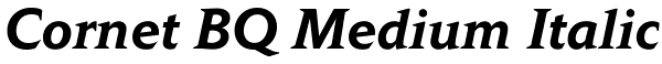Cornet BQ Medium Italic Font
