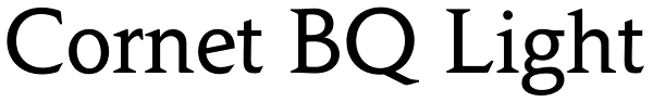 Cornet BQ Light Font