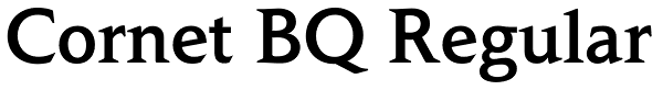 Cornet BQ Regular Font