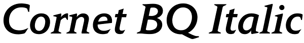 Cornet BQ Italic Font