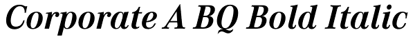 Corporate A BQ Bold Italic Font