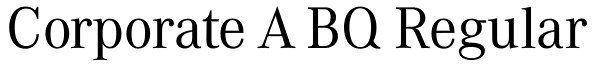 Corporate A BQ Regular Font