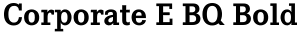 Corporate E BQ Bold Font