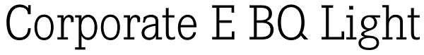 Corporate E BQ Light Font