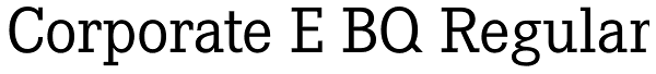 Corporate E BQ Regular Font