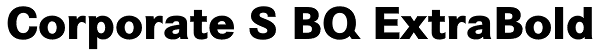 Corporate S BQ ExtraBold Font