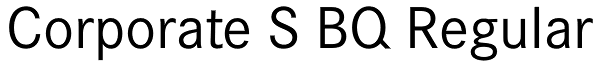 Corporate S BQ Regular Font