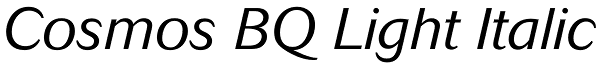 Cosmos BQ Light Italic Font