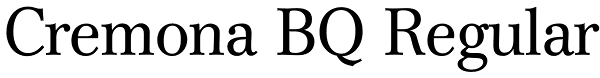 Cremona BQ Regular Font