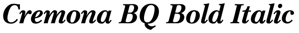 Cremona BQ Bold Italic Font
