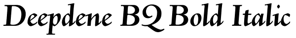 Deepdene BQ Bold Italic Font