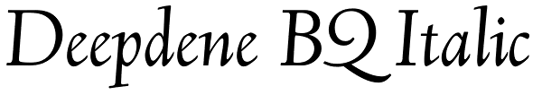 Deepdene BQ Italic Font