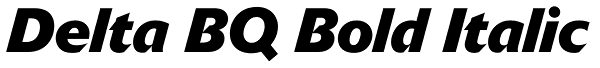 Delta BQ Bold Italic Font