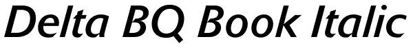 Delta BQ Book Italic Font