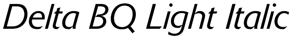 Delta BQ Light Italic Font