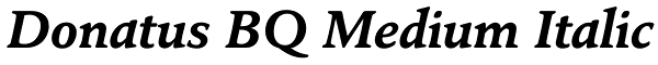 Donatus BQ Medium Italic Font