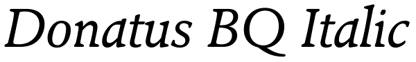 Donatus BQ Italic Font