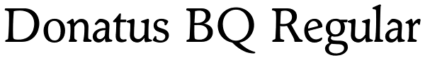 Donatus BQ Regular Font