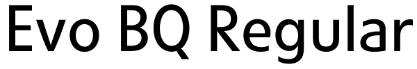 Evo BQ Regular Font