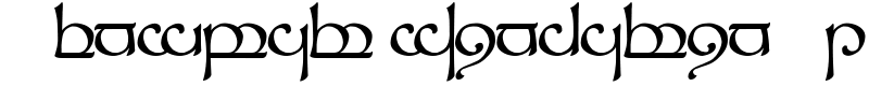 Tengwar Sindarin-1 Font