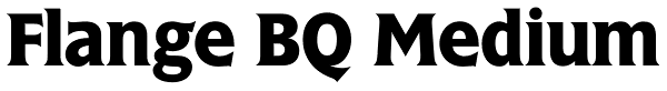 Flange BQ Medium Font