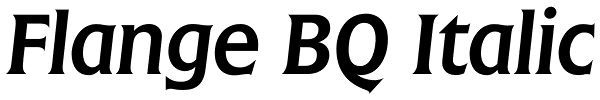 Flange BQ Italic Font