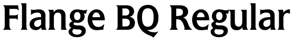 Flange BQ Regular Font