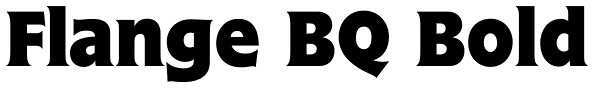 Flange BQ Bold Font