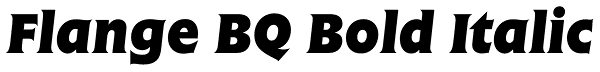 Flange BQ Bold Italic Font