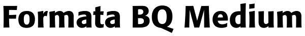 Formata BQ Medium Font