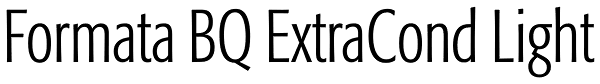 Formata BQ ExtraCond Light  Font