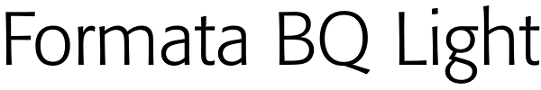 Formata BQ Light Font